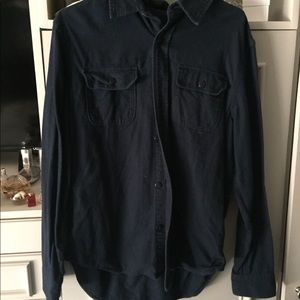 American eagle navy button down shirt